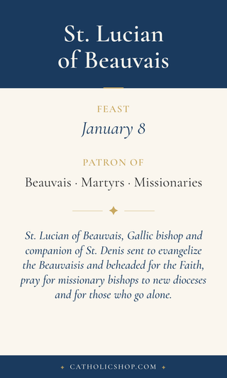 St. Lucian of Beauvais Holy Cards