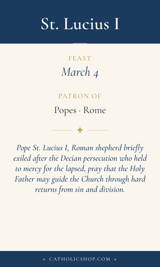 St. Lucius I Holy Cards