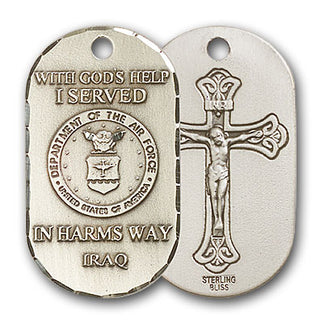 Sterling Silver Air Force Iraq Pendant