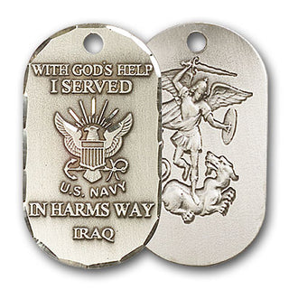 Sterling Silver Navy Iraq Pendant