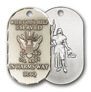 Sterling Silver Navy Iraq / St Joan of Arc Pendant