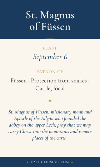 St. Magnus of Füssen Holy Cards