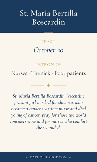 St. Maria Bertilla Boscardin Holy Cards