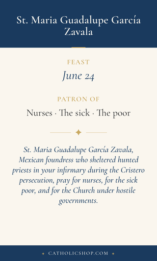 St. Maria Guadalupe García Zavala Holy Cards