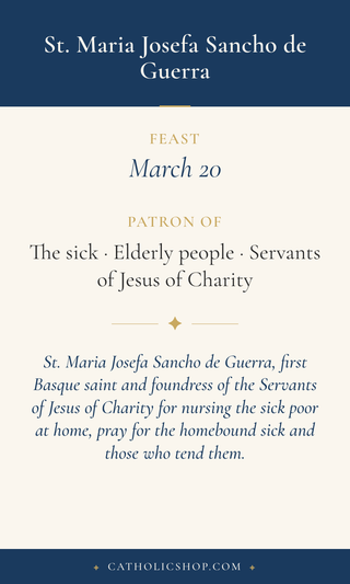 St. Maria Josefa Sancho de Guerra Holy Cards