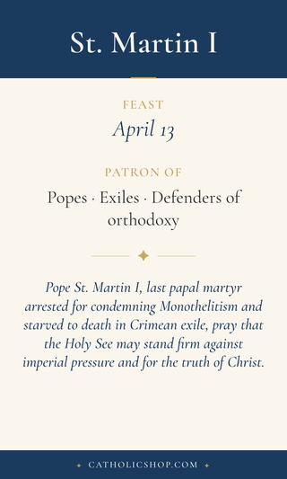 St. Martin I Holy Cards