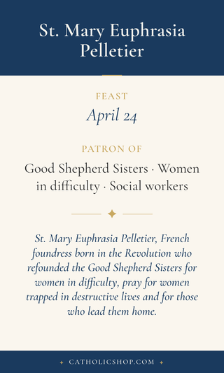 St. Mary Euphrasia Pelletier Holy Cards