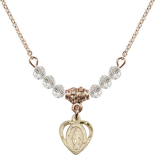 18-Inch Gold Plated Necklace with 4mm Crystal Beads