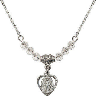 18-Inch Necklace with 4mm Crystal Beads