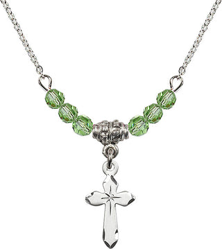 18-Inch Necklace with 4mm Peridot Beads