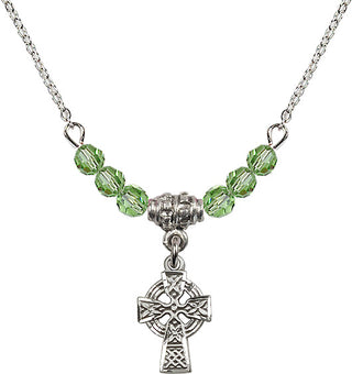 18-Inch Necklace with 4mm Peridot Beads