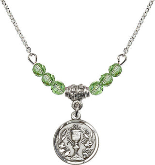18-Inch Necklace with 4mm Peridot Beads