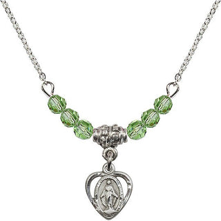 18-Inch Necklace with 4mm Peridot Beads