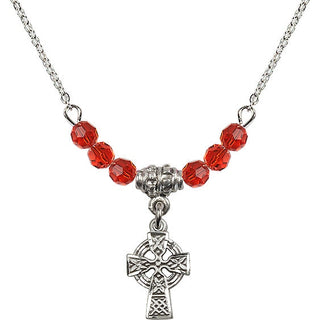 18-Inch Necklace with 4mm Ruby Beads