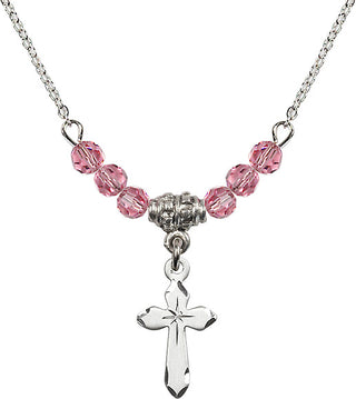 18-Inch Necklace with 4mm Rose Beads
