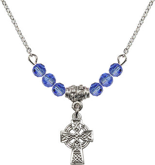 18-Inch Necklace with 4mm Sapphire Beads
