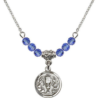 18-Inch Necklace with 4mm Sapphire Beads