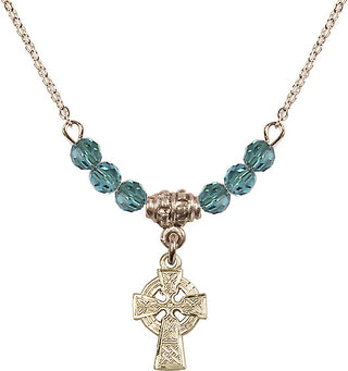 18-Inch Gold Plated Necklace with 4mm Zircon Beads