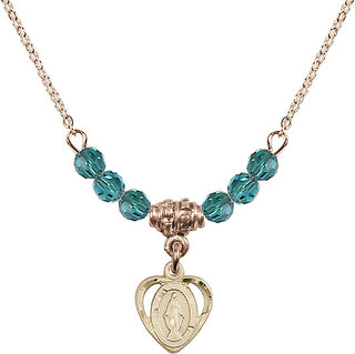 18-Inch Gold Plated Necklace with 4mm Zircon Beads
