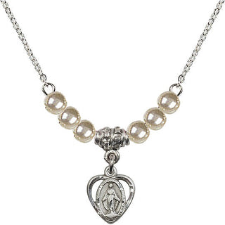 18-Inch Necklace with 4mm Faux-Pearl Beads