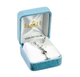 5mm Finest Austrian Crystal 18-inch Pendant | Sterling Silver Chalice