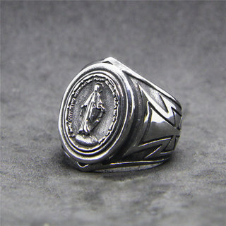 Men's Silver Mary Ring