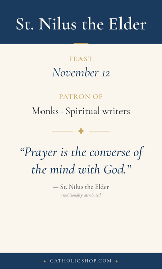 St. Nilus the Elder Holy Cards