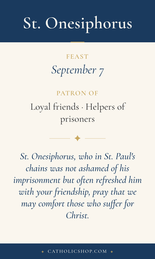 St. Onesiphorus Holy Cards