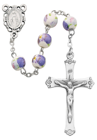 8MM Ceramic Purple Rosary