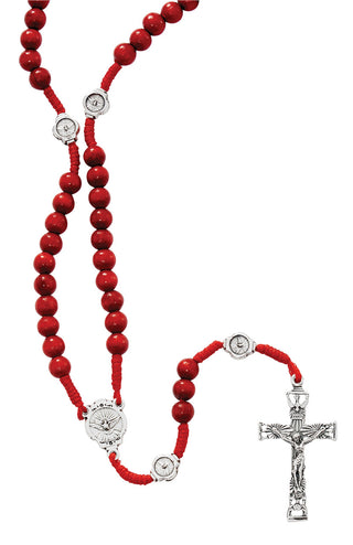 6MM Red Marble H.S. Rosary