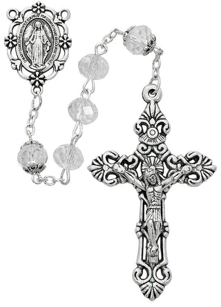 8MM Sun-Cut Blue Rosary