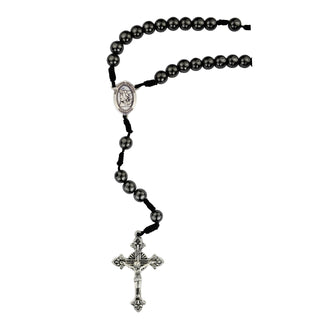 8MM Black Wood Saint Michael Card