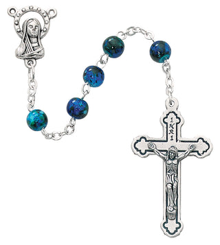 Blue Swirl Rosary