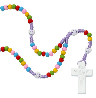 Kid'S Purple Multi Rosary Boxed
