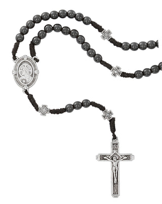 6MM Hematite Sacred Heart Rosary