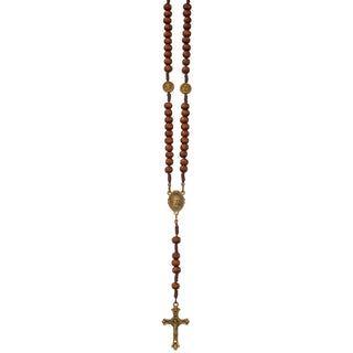 Bronze Wood Saint Pio Rosary