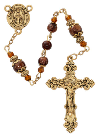 6MM Purple Bead Rosary Boxed