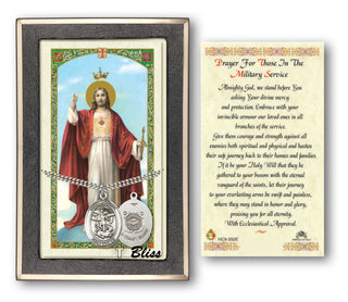 Sterling Silver Saint Michael / Coast Guard Medal Necklace with Military Prayer Card
