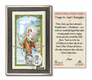 Silver Filled Saint Christopher / Football Medal on an 24 inch Heavy Curb Chain with a Prayer to St Cristopher Prayer Card.