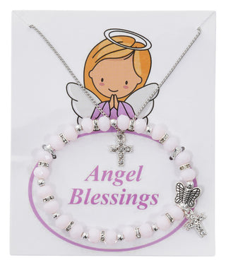Pink Butterfly Brac & Cross