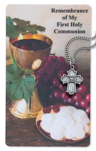 Pink Cross Pend & Earring Set