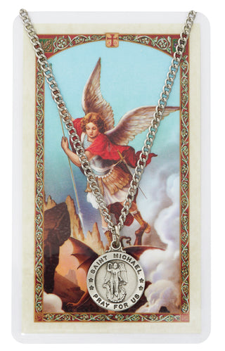 St Michael Spanish Holy Prayer Card