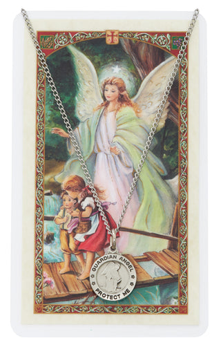 Guardian Angel Spanish Holy Prayer Card