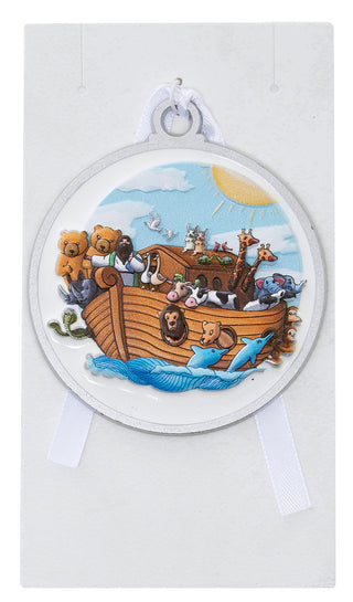 3D White Noah'S Ark Crib Medal