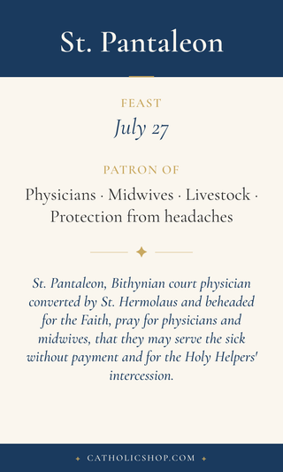 St. Pantaleon Holy Cards