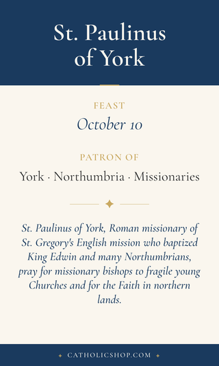 St. Paulinus of York Holy Cards