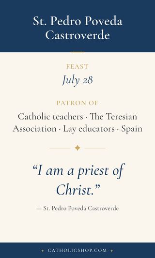 St. Pedro Poveda Castroverde Holy Cards
