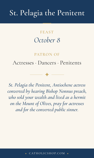 St. Pelagia the Penitent Holy Cards