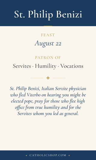 St. Philip Benizi Holy Cards