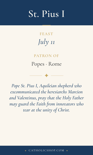 St. Pius I Holy Cards